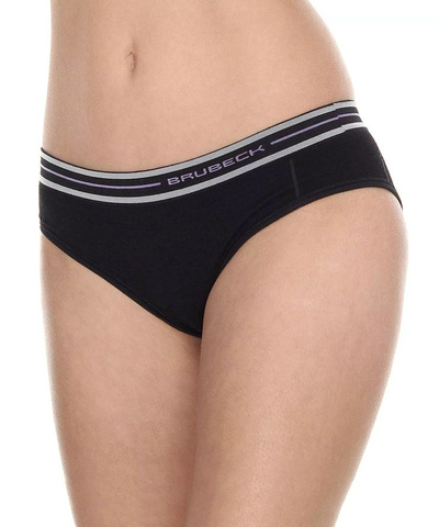 Majtki damskie merino Brubeck hipster ACTIVE WOOL czarny