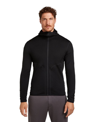 Bluza męska z kapturem merino Icebreaker 560 RealFleece Elemental LS Zip