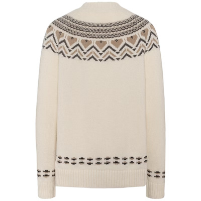 Sweter damski merino KariTraa SUNDVE KNIT - biały