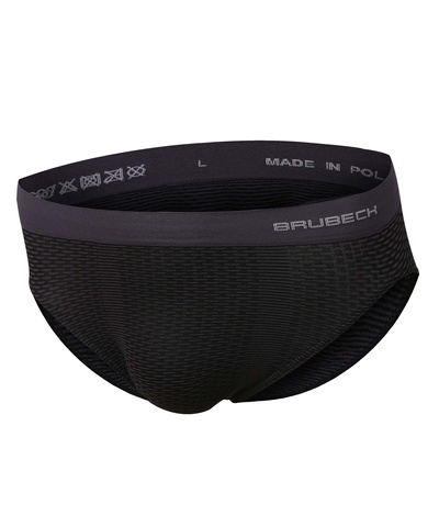 Majtki slipy męskie Brubeck Base Layer grafitowy