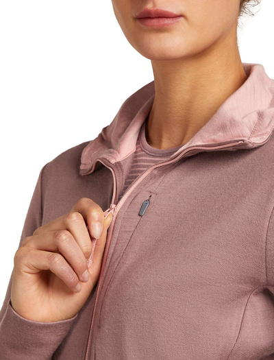 Bluza damska merino Icebreaker 260 Quantum IV LS Zip Hoodie