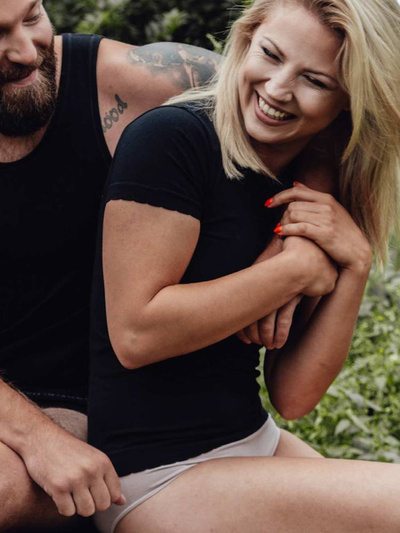 Koszulka damska z krótkim rękawem Brubeck COMFORT COTTON czarny