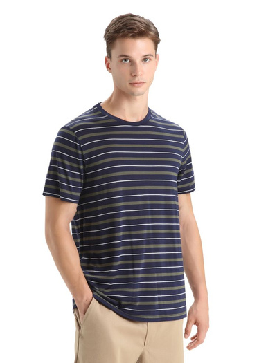 Koszulka męska z krótkim rękawem Icebreaker Merino Wave SS Tee Stripe