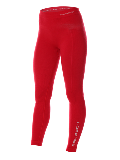 Legginsy damskie Brubeck EXTREME MERINO WOOL malinowy