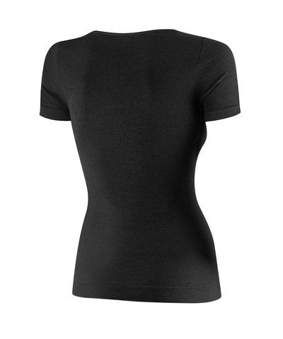 Koszulka damska z krótkim rękawem COMFORT MERINO czarny