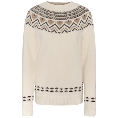Sweter damski merino KariTraa SUNDVE KNIT - biały