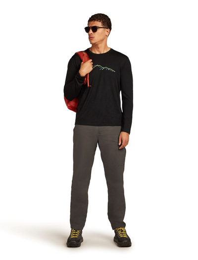 Koszulka męska z długim rękawem merino Icebreaker 150 Tech Lite LS Tee Rainer Ridge
