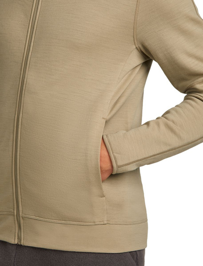 Bluza męska z kapturem merino Icebreaker 360 RealFleece Elemental LS Zip