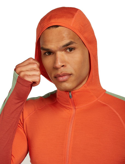 Bluza męska z kapturem Icebreaker Merino 200 Oasis+ LS Half Zip Hoodie