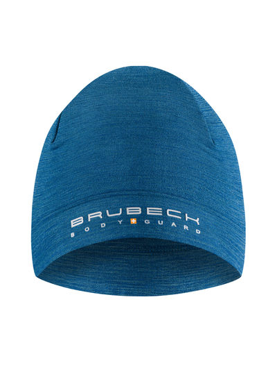 Czapka merino Brubeck dwuwarstwowa EXTREME WOOL jeansowy 