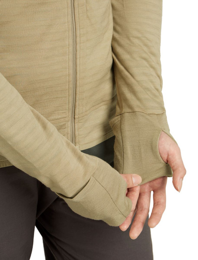 Bluza męska z kapturem merino Icebreaker 300 RealFleece Descender LS Zip
