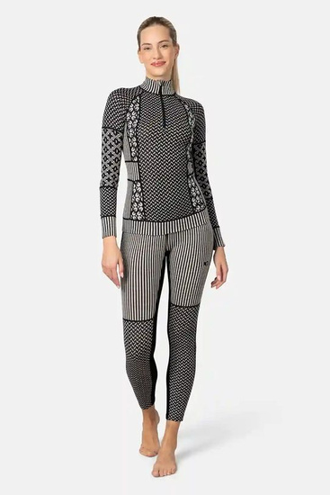 Koszulka damska z długim rękawem 190 merino KariTraa Smekker - czarny