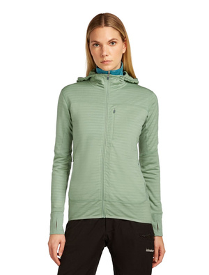 Damska bluza merino Icebreaker 300 RealFleece Descender LS Zip Hood