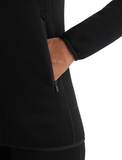 Damska bluza merino Icebreaker 560 Realfleece Elemental II LS Zip