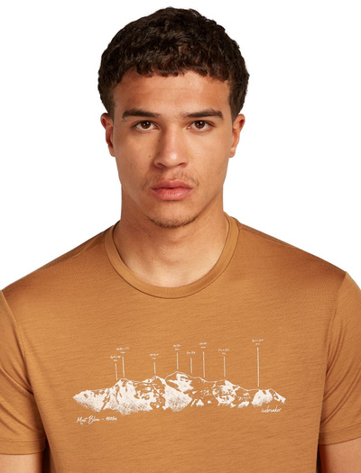 Koszulka męska z krótkim rękawem merino Icebreaker 150 Tech Lite SS Tee The Peaks