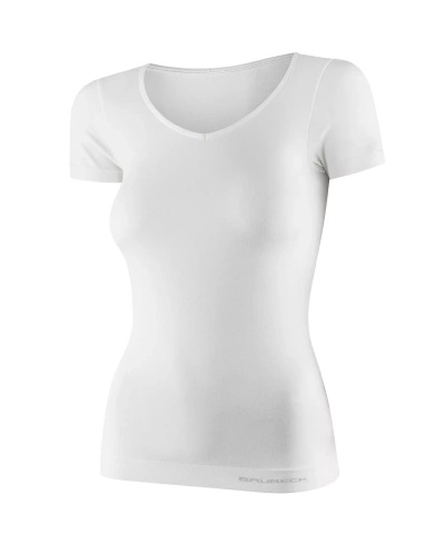 Koszulka damska z krótkim rękawem COMFORT MERINO kremowy