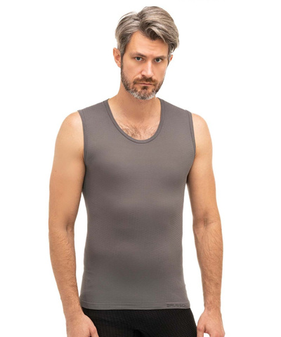 Koszulka męska bez rękawów Brubeck Base Layer szary