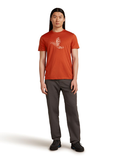 Koszulka męska z krótkim rękawem merino Icebreaker 150 Tech Lite SS Tee Skiing Yeti