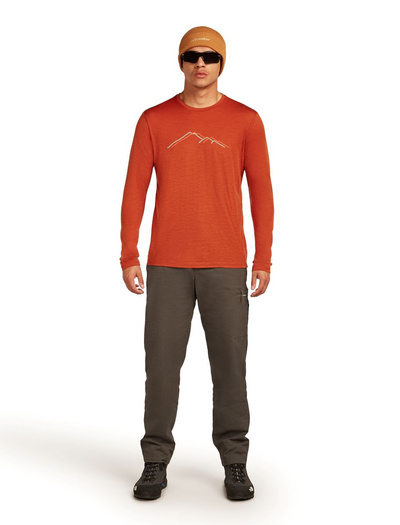 Koszulka męska z długim rękawem merino Icebreaker 150 Tech Lite LS Tee Rainer Ridge