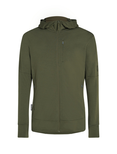 Bluza męska z kapturem merino Icebreaker 260 Quantum LS Zip