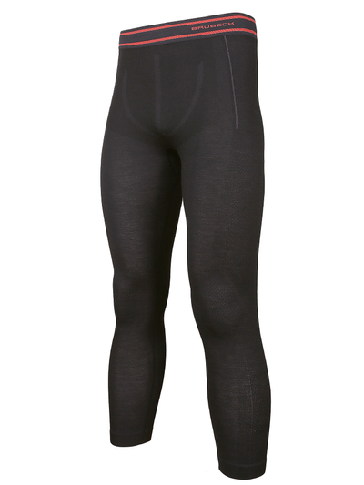Legginsy męskie merino Brubeck ACTIVE WOOL czarny