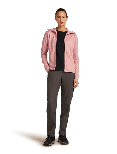 Damska bluza merino Icebreaker 560 Realfleece Elemental II LS Zip Hoodie