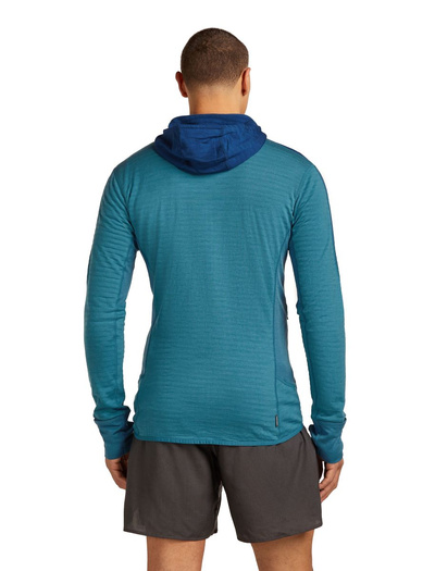 Bluza męska z kapturem merino Icebreaker 300 RealFleece Descender LS Zip