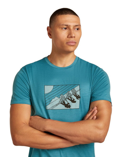 Koszulka męska z krótkim rękawem merino Icebreaker 150 Tech Lite SS Tee In The Wild