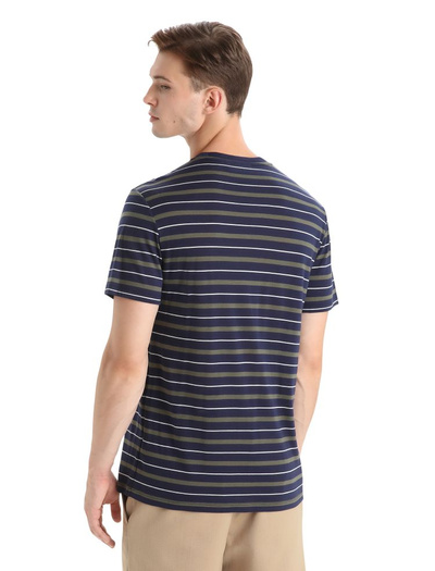 Koszulka męska Icebreaker Merino Wave SS Tee Stripe