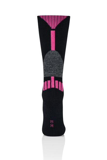 Skarpety damskie merino Brubeck Ski Force czarny/różowy