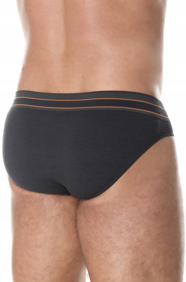 Majtki slipy męskie ACTIVE WOOL grafitowy