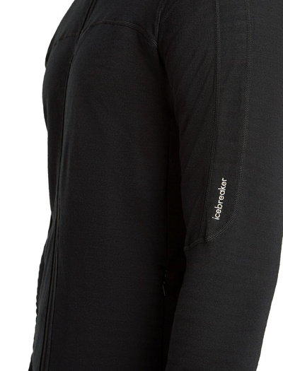 Bluza męska z kapturem merino Icebreaker 300 RealFleece Descender LS Zip