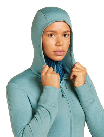 Bluza damska merino Icebreaker 260 Quantum IV LS Zip Hoodie