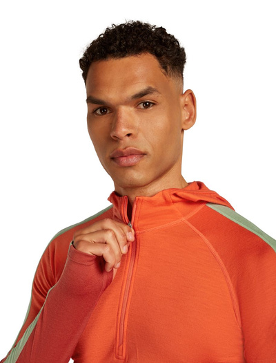 Bluza męska z kapturem Icebreaker Merino 200 Oasis+ LS Half Zip Hoodie