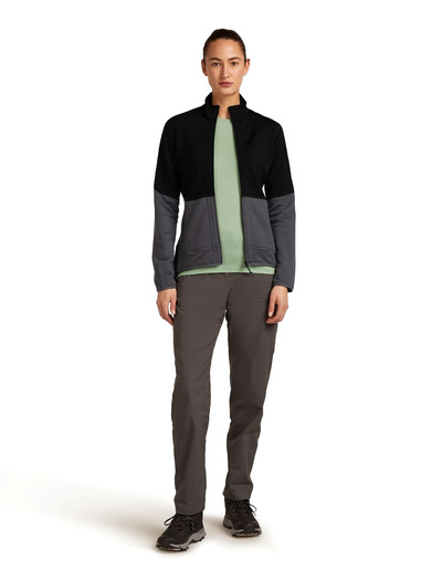 Damska bluza Icebreaker 400 RealFleece Descender LS ZIP