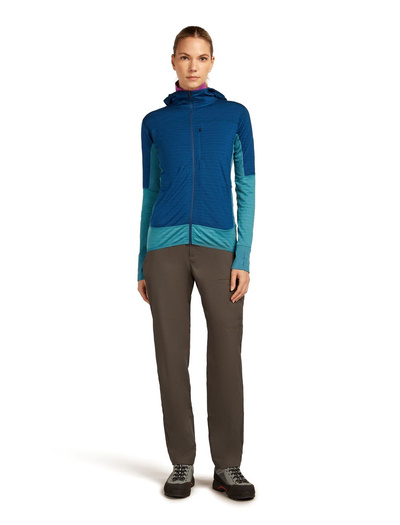 Damska bluza merino Icebreaker 300 RealFleece Descender LS Zip Hood