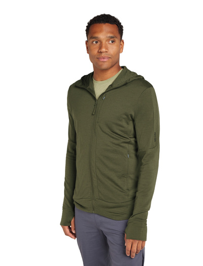 Bluza męska z kapturem merino Icebreaker 260 Quantum LS Zip