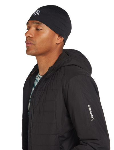 Czapka merino Icebreaker 200 Oasis Beanie POW BLACK
