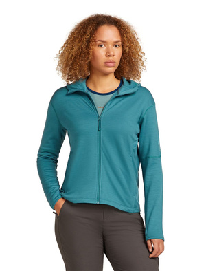 Bluza damska merino Icebreaker 360 Realfleece Elem LS Hood
