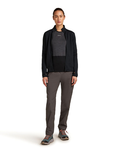 Damska bluza merino Icebreaker 300 RealFleece Descender LS Zip