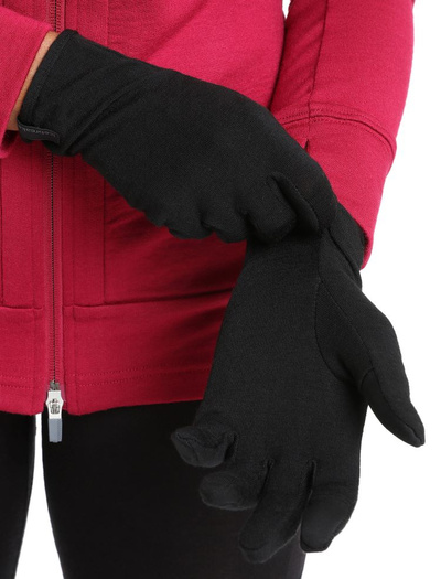 Rękawiczki merino Icebreaker 260 Tech Glove Liners BLACK