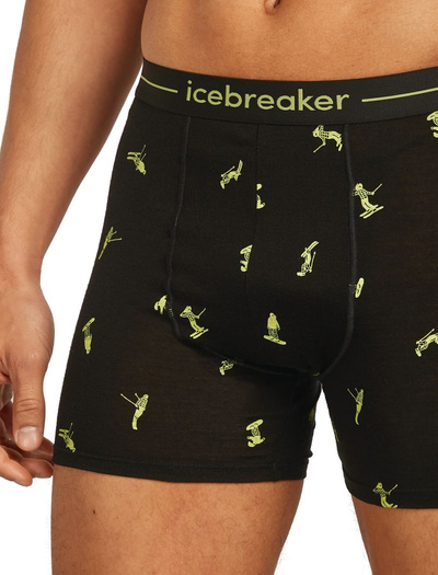 Majtki męskie bokserki 150 Icebreaker Anatomica Boxers Snow Day