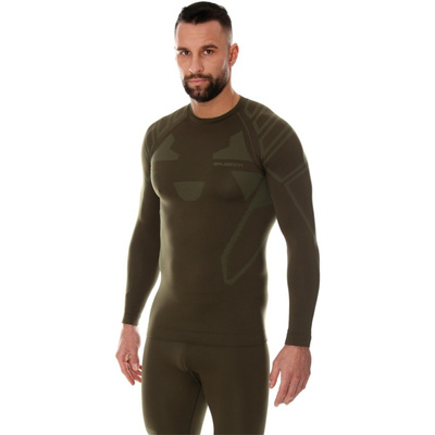 Koszulka męska z długim rękawem Brubeck RANGER PROTECT khaki