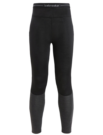 Legginsy termoaktywne damskie Icebreaker 125 ZoneKnit Leggings BLACK/JET HTHR/CB