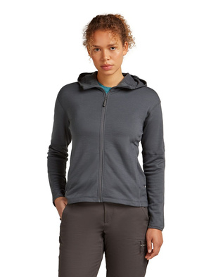 Bluza damska merino Icebreaker 360 Realfleece Elem LS Hood