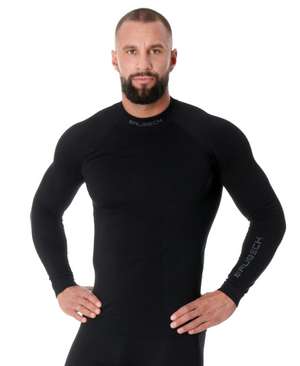 Koszulka męska z długim rękawem Brubeck Thermo Extreme czarny