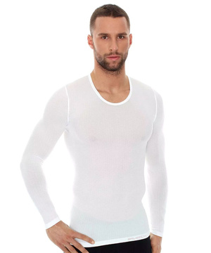 Koszulka męska z długim rękawem Brubeck Base Layer biały