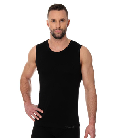 Koszulka męska bez rękawów Brubeck Comfort Cotton czarny
