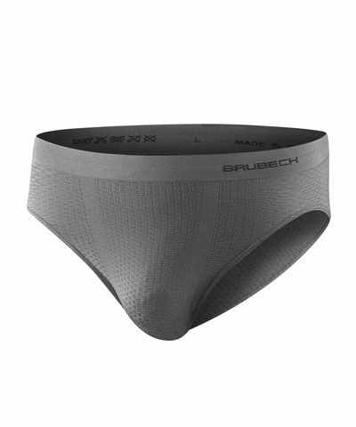 Majtki slipy męskie Brubeck Base Layer szary