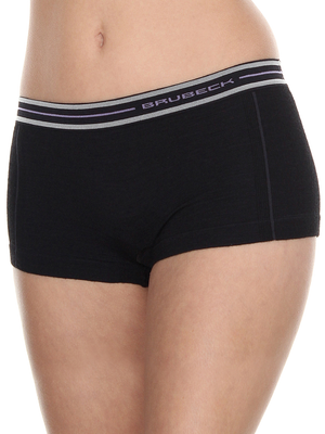 Majtki damskie bokserki merino Brubeck ACTIVE WOOL czarny